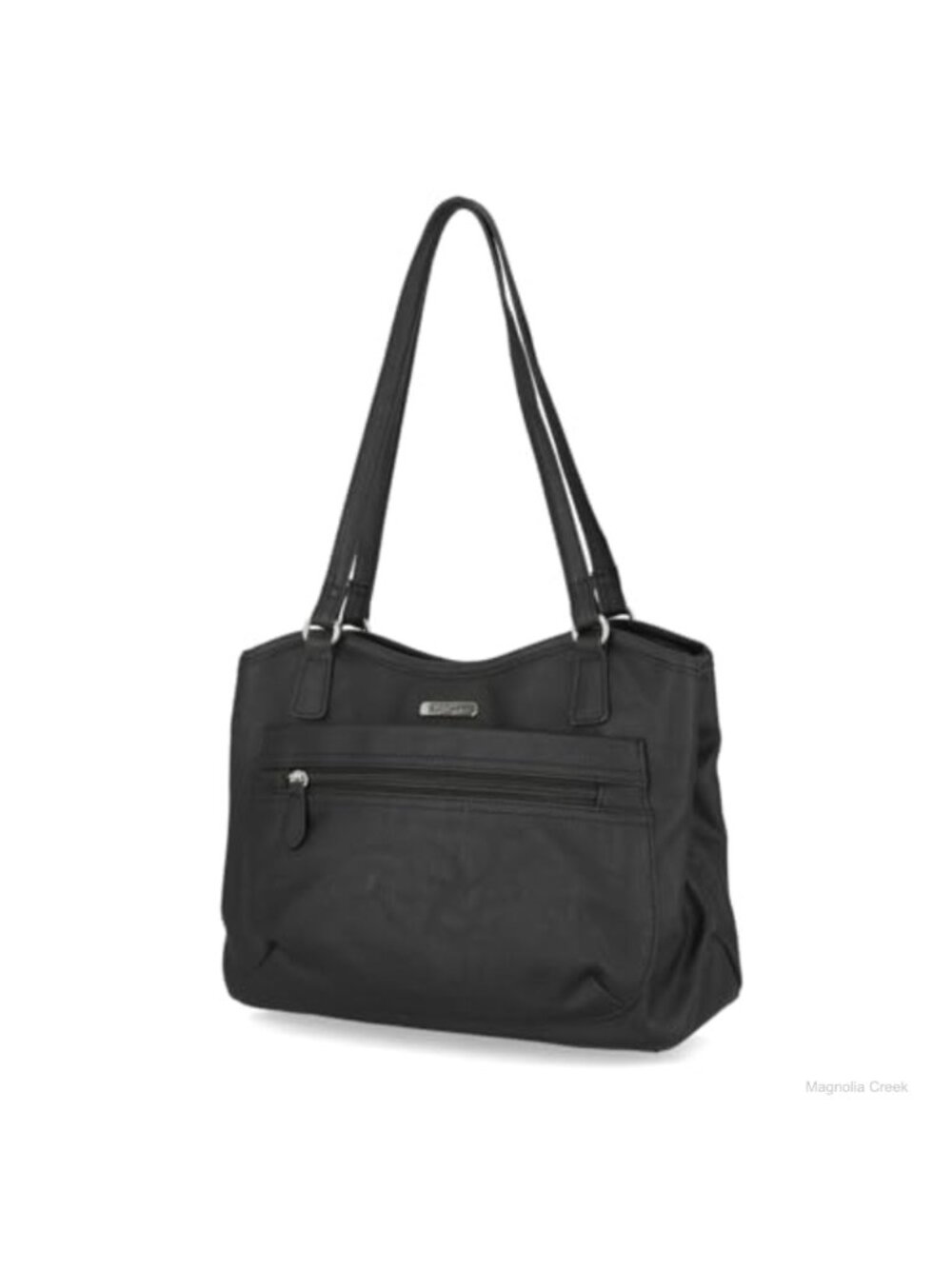 Vegan Leather Oakland Tote Shoulder Bag Zip Top Organizer Shopper